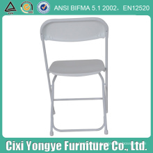 White Metal Frame Plastic Folding Chair for Party